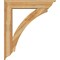 Ekena Millwork Thorton Traditional Rough Sawn Bracket w/ Offset Brace, Western Red Cedar, 8"W x 38"D x 44"H BKT0806X38X44THR01RWR - alternate 3